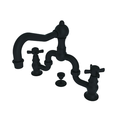 Newport Brass Lavatory Bridge Faucet in Flat Black 1000B-56